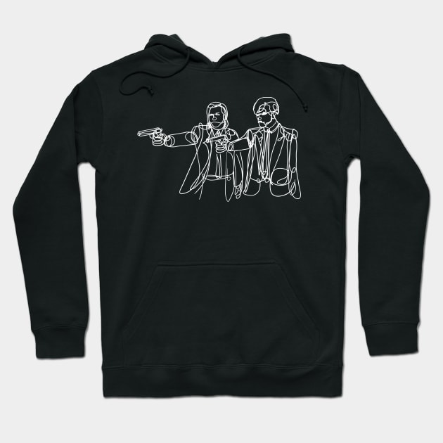 Vincent and Jules. White line Hoodie by RageInkAge